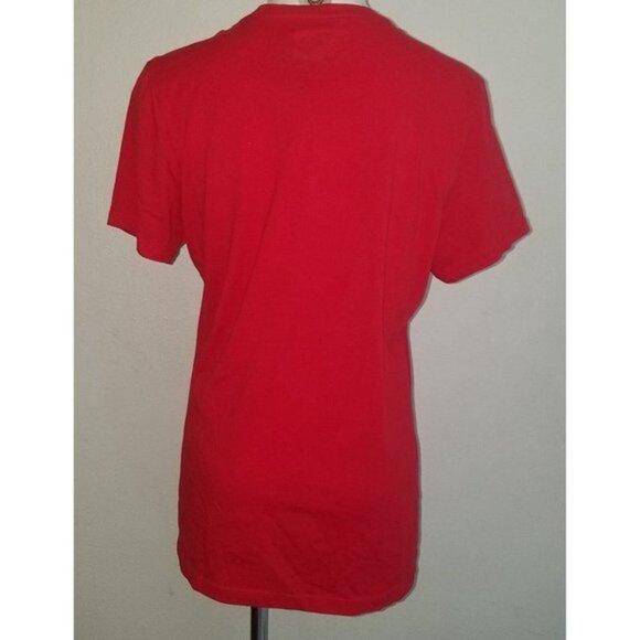 NWT Los Angeles Angels Women's Red V-neck Tee Size Medium Majestic MLB Baseball - Picture 4 of 9